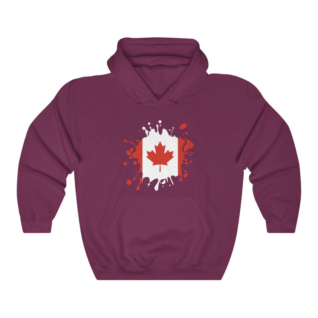 Canada Splat Flag Hoodie Sweatshirt - Unisex