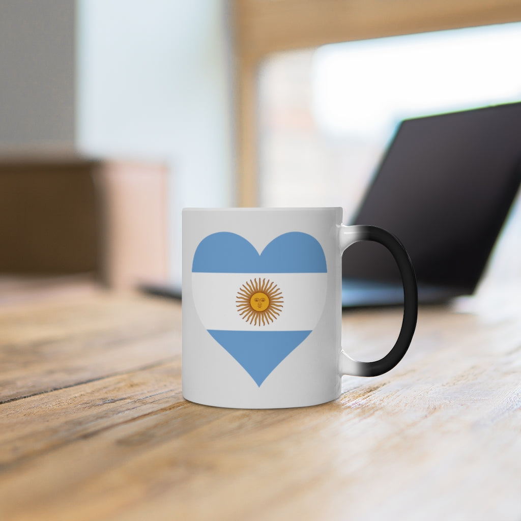 Argentina Heart Color Changing Mug