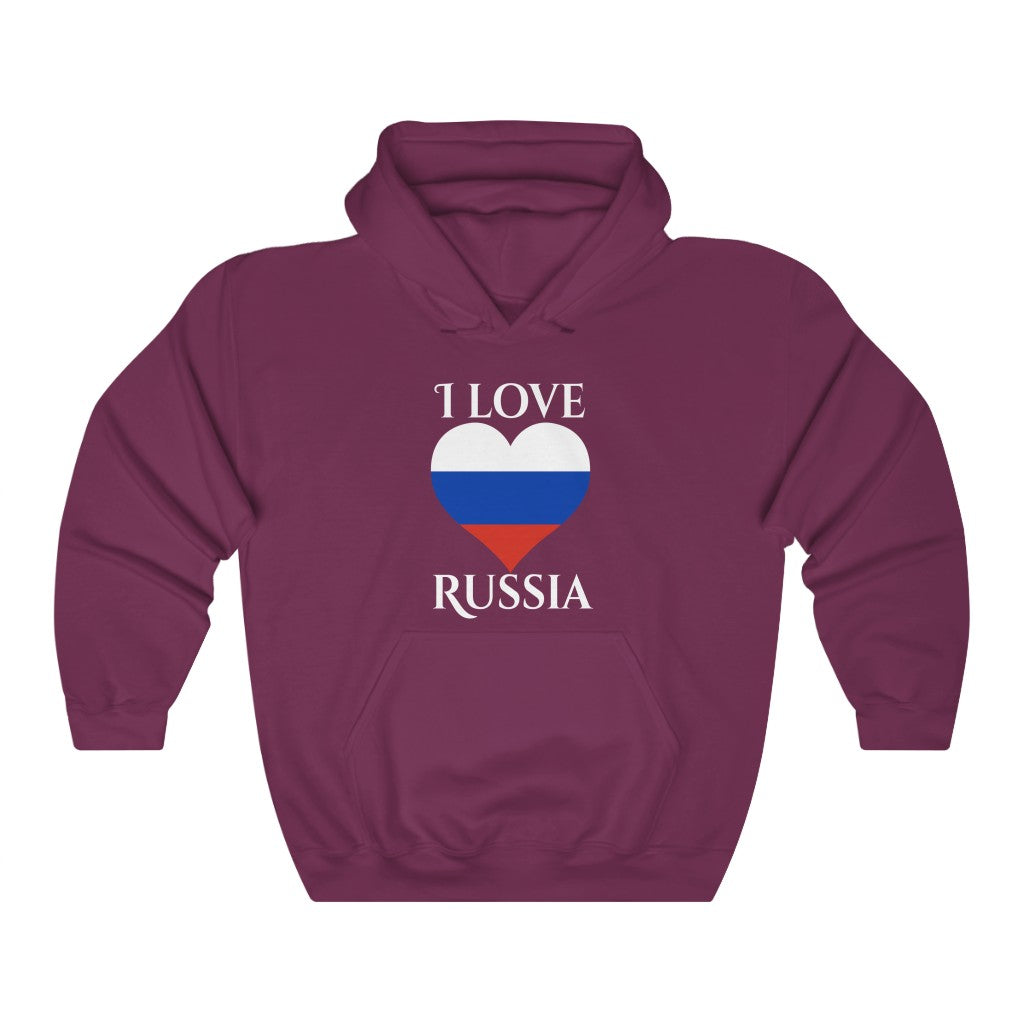 Russia Heart Flag Hoodie Sweatshirt 2 - Unisex