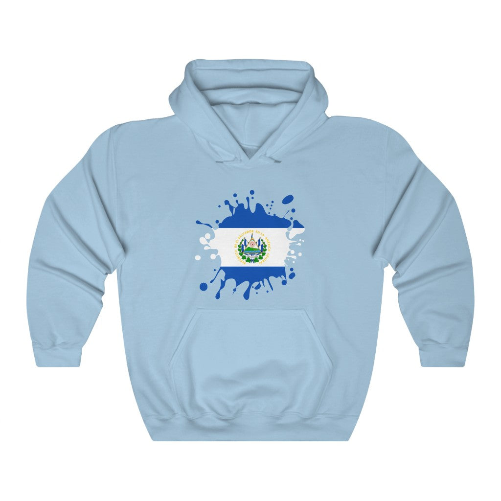 El Salvador Splat Flag Hoodie Sweatshirt - Unisex