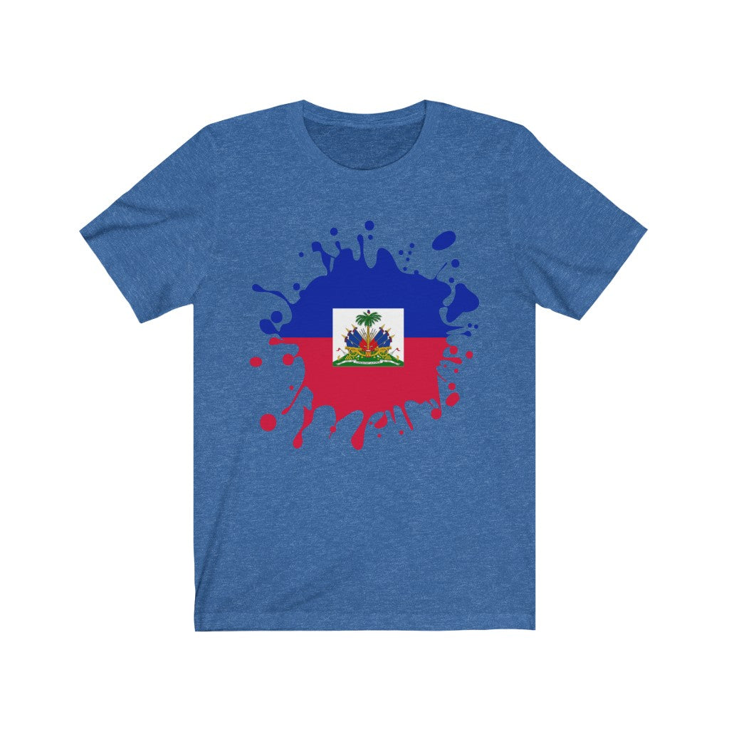Haiti Splat Flag Premium Tee - Unisex