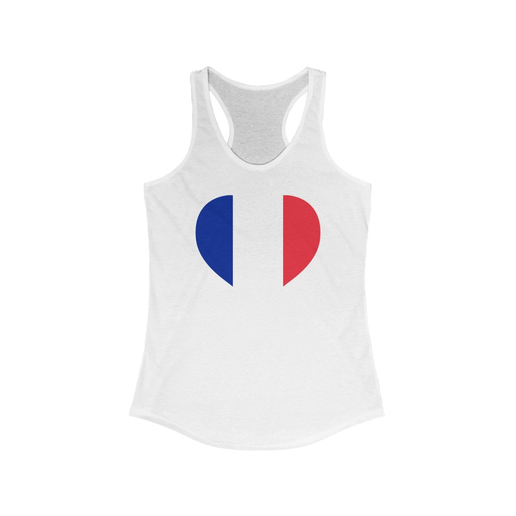 France Heart Flag Tank - Women