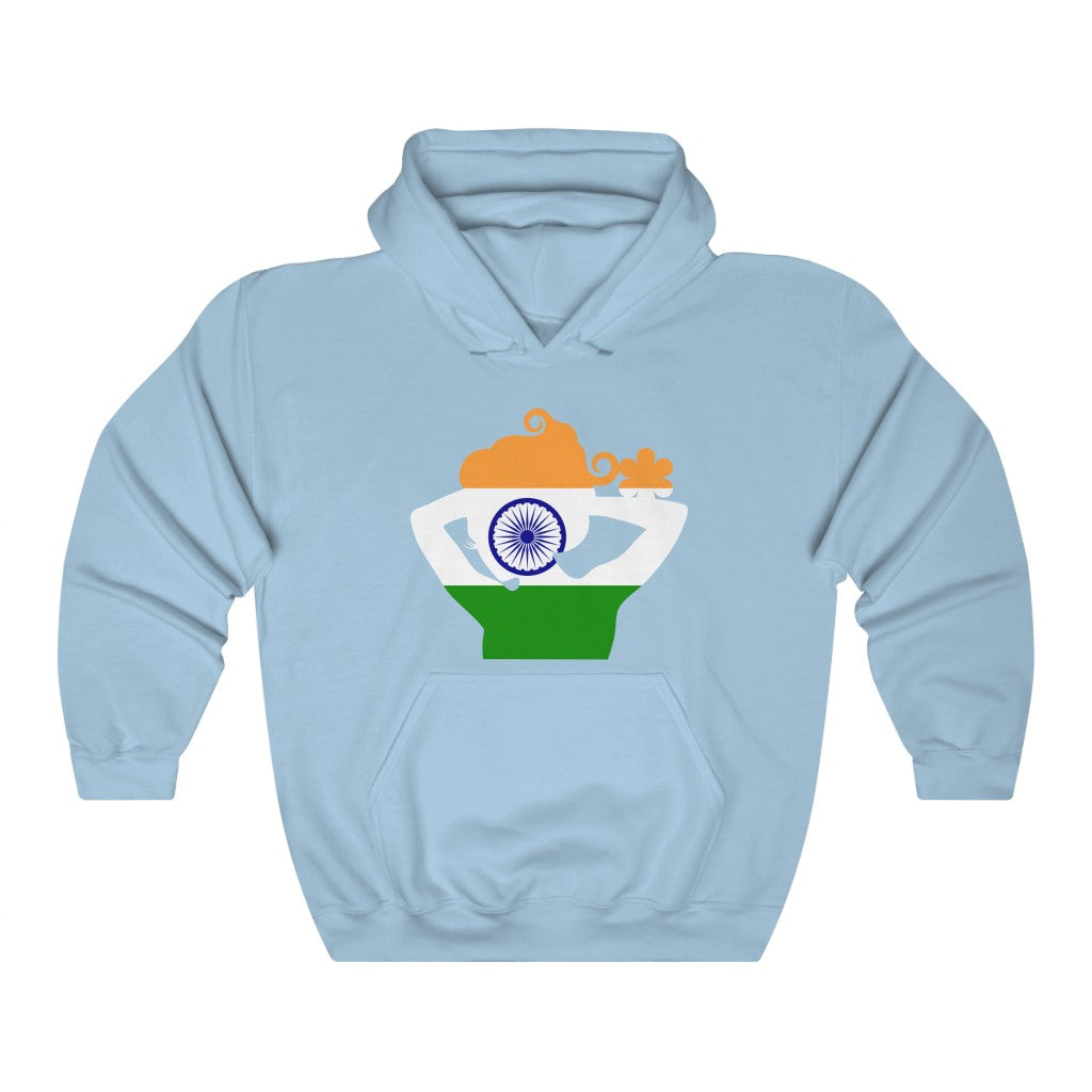 India Lady Flag Hoodie Sweatshirt - Unisex