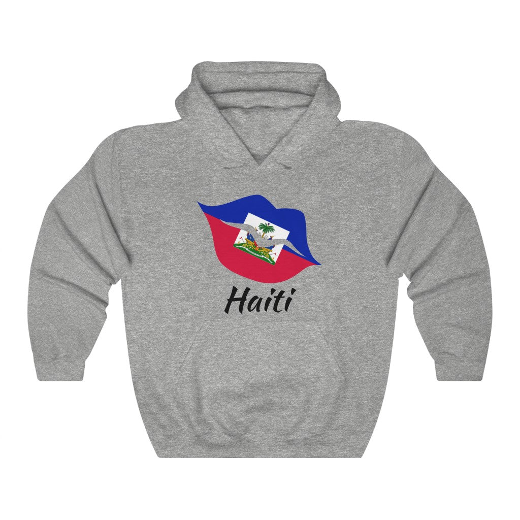 Haiti Lips Flag Hoodie Sweatshirt 1 - Unisex