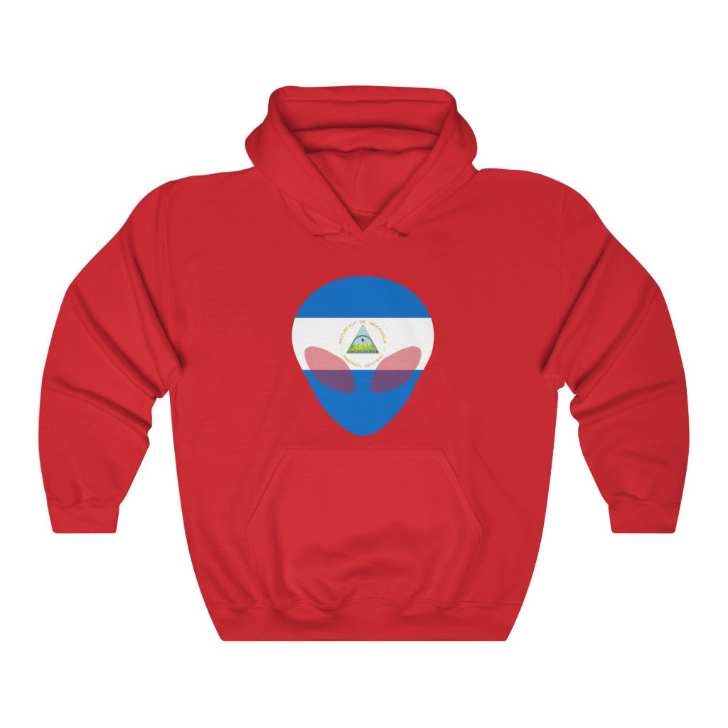 Nicaragua Alien Flag Hoodie Sweatshirt - Unisex