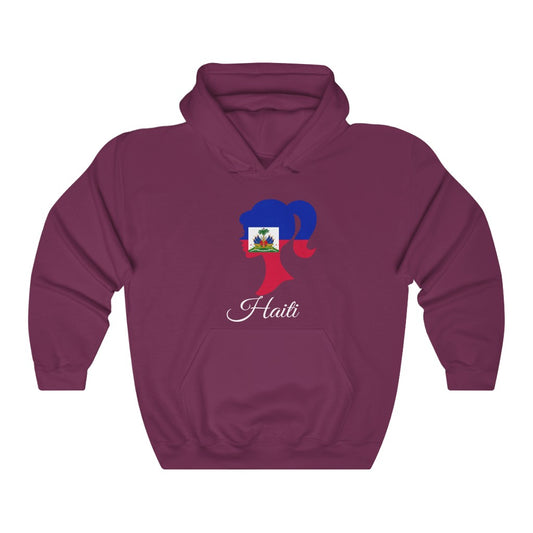 Haiti Girl Flag Hoodie Sweatshirt 2 - Unisex
