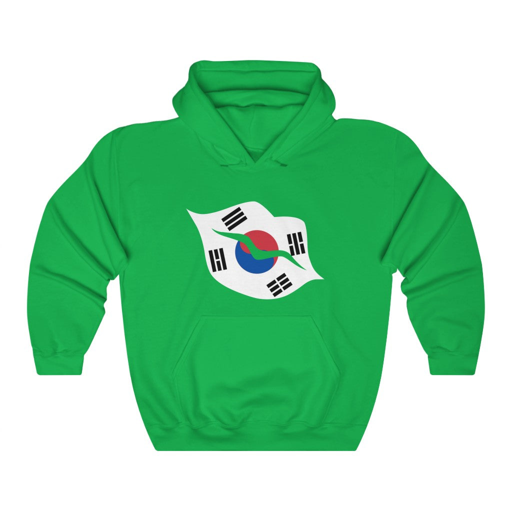 South Korea Lips Flag Hoodie Sweatshirt - Unisex