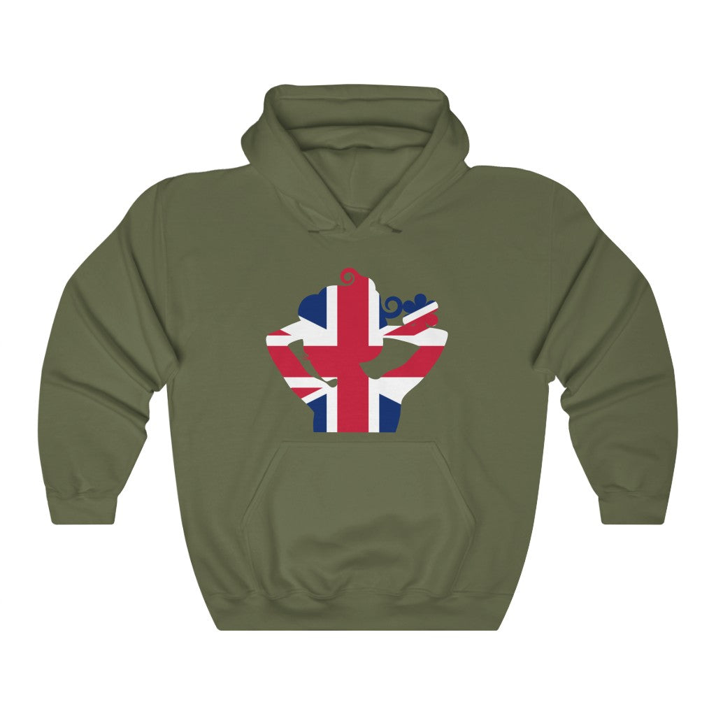 United Kingdom Lady Flag Hoodie Sweatshirt - Unisex