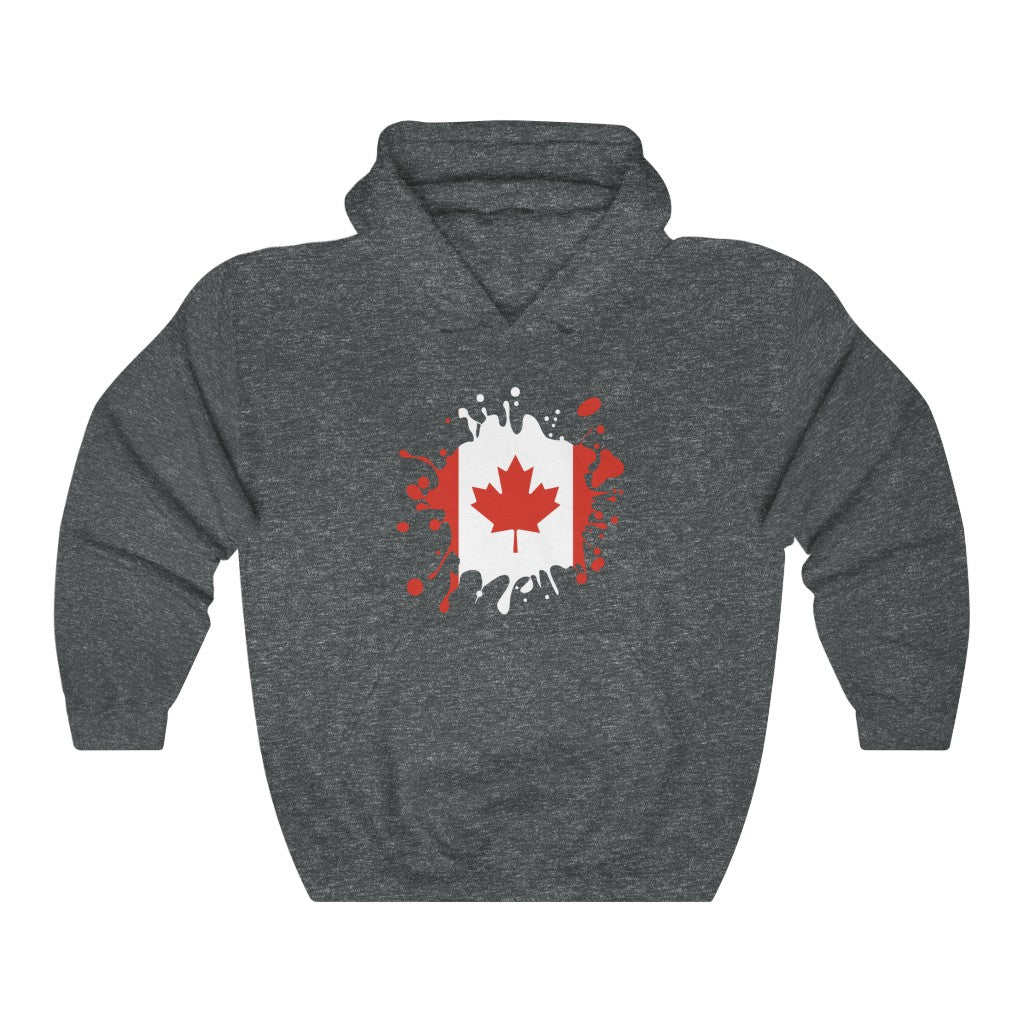 Canada Splat Flag Hoodie Sweatshirt - Unisex