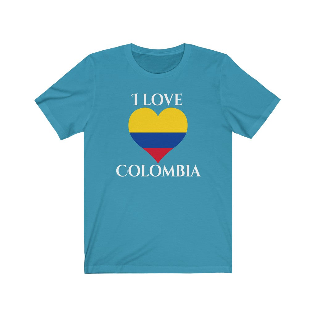 Colombia Heart Flag Premium Tee 2 - Unisex
