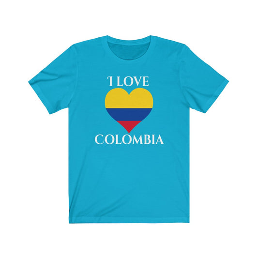 Colombia Heart Flag Premium Tee 2 - Unisex
