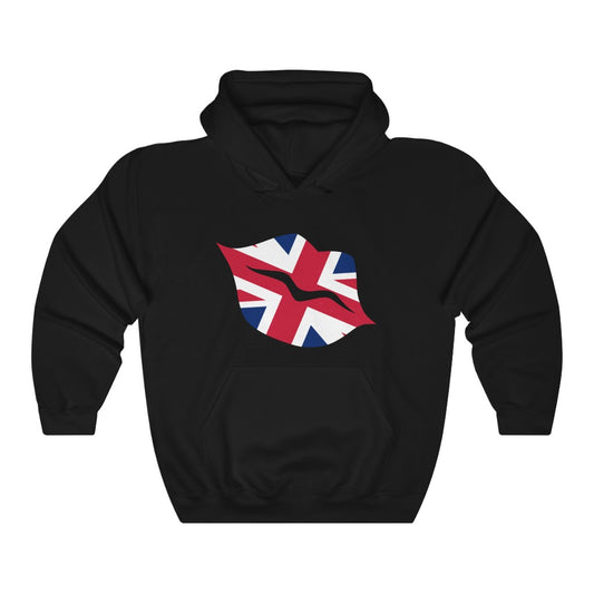 United Kingdom Lips Flag Hoodie Sweatshirt - Unisex