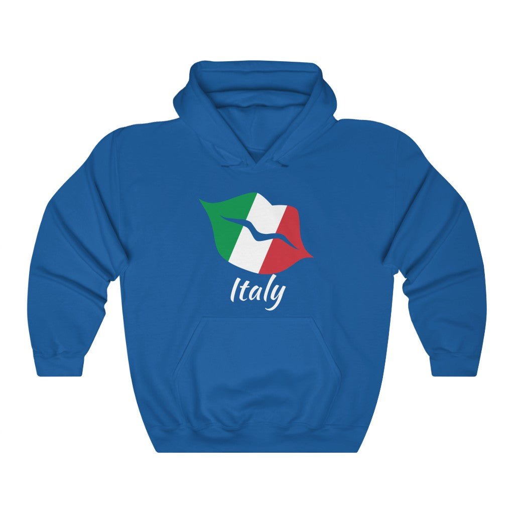 Italy Lips Flag Hoodie Sweatshirt 2 - Unisex