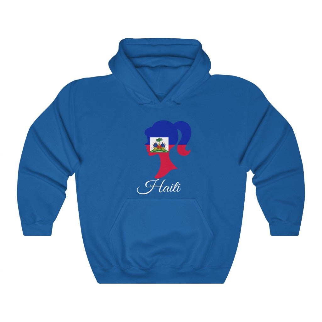 Haiti Girl Flag Hoodie Sweatshirt 2 - Unisex