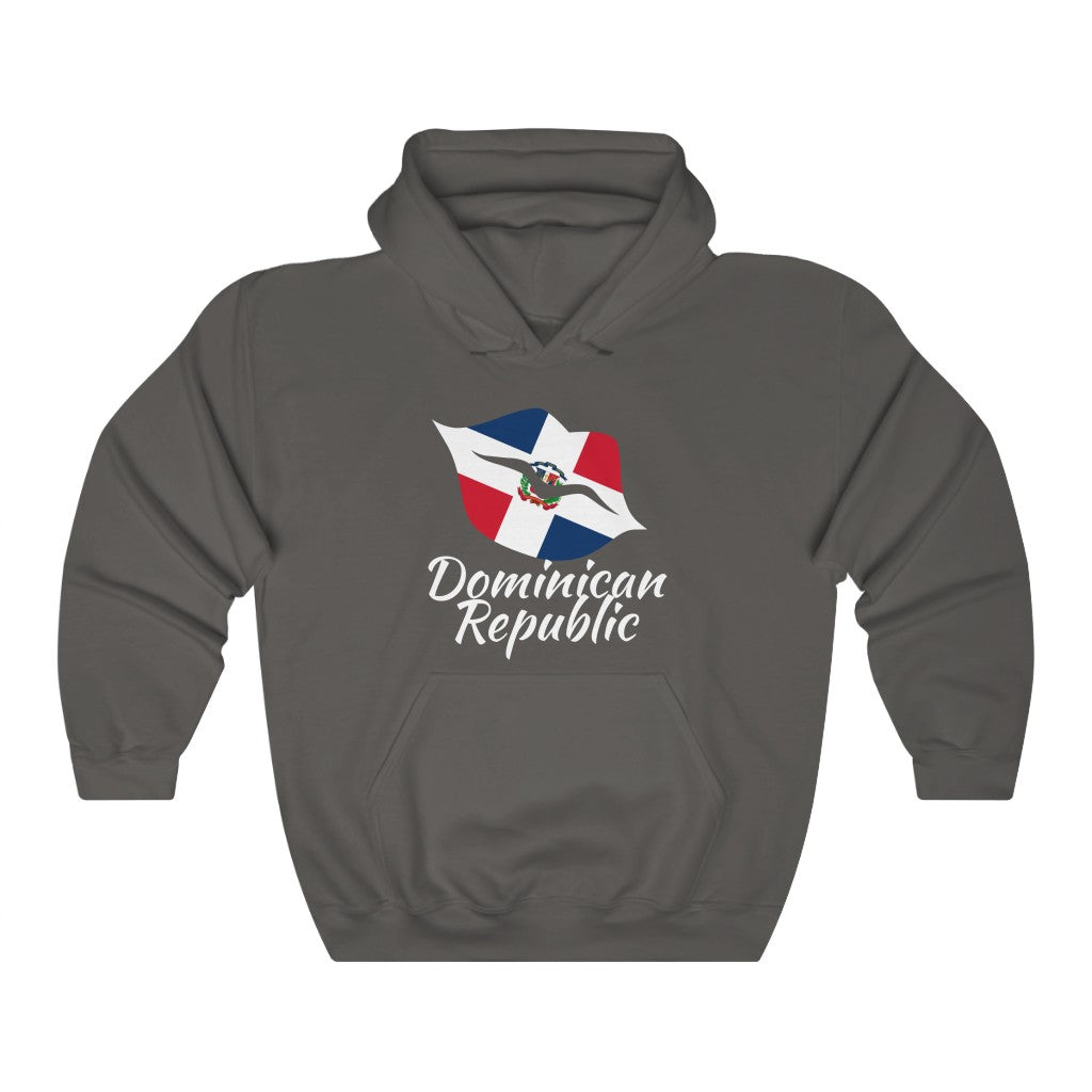 Dominican Republic Lips Flag Hoodie Sweatshirt 2 - Unisex