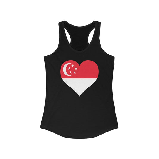 Singapore Heart Flag Tank - Women