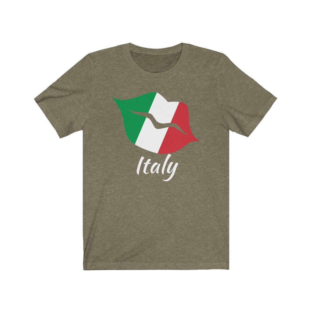 Italy Lips Flag Premium Tee 2 - Unisex