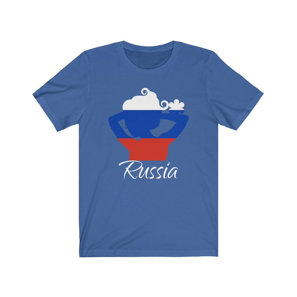 Russia Lady Flag Premium Tee 2 - Unisex
