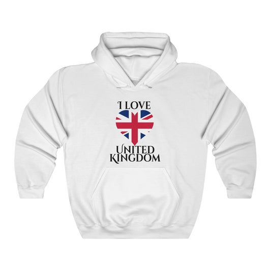 United Kingdom Heart Flag Hoodie Sweatshirt 1 - Unisex