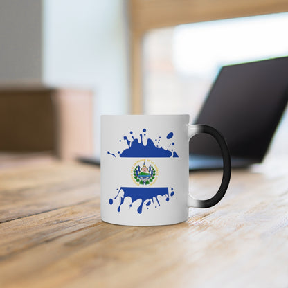 El Salvador Republic Splat Color Changing Mug