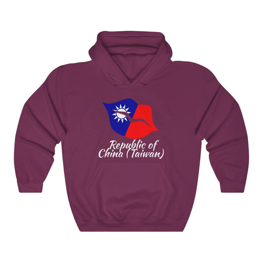 Republic of China - Taiwan Lips Flag Hoodie Sweatshirt 2 - Unisex