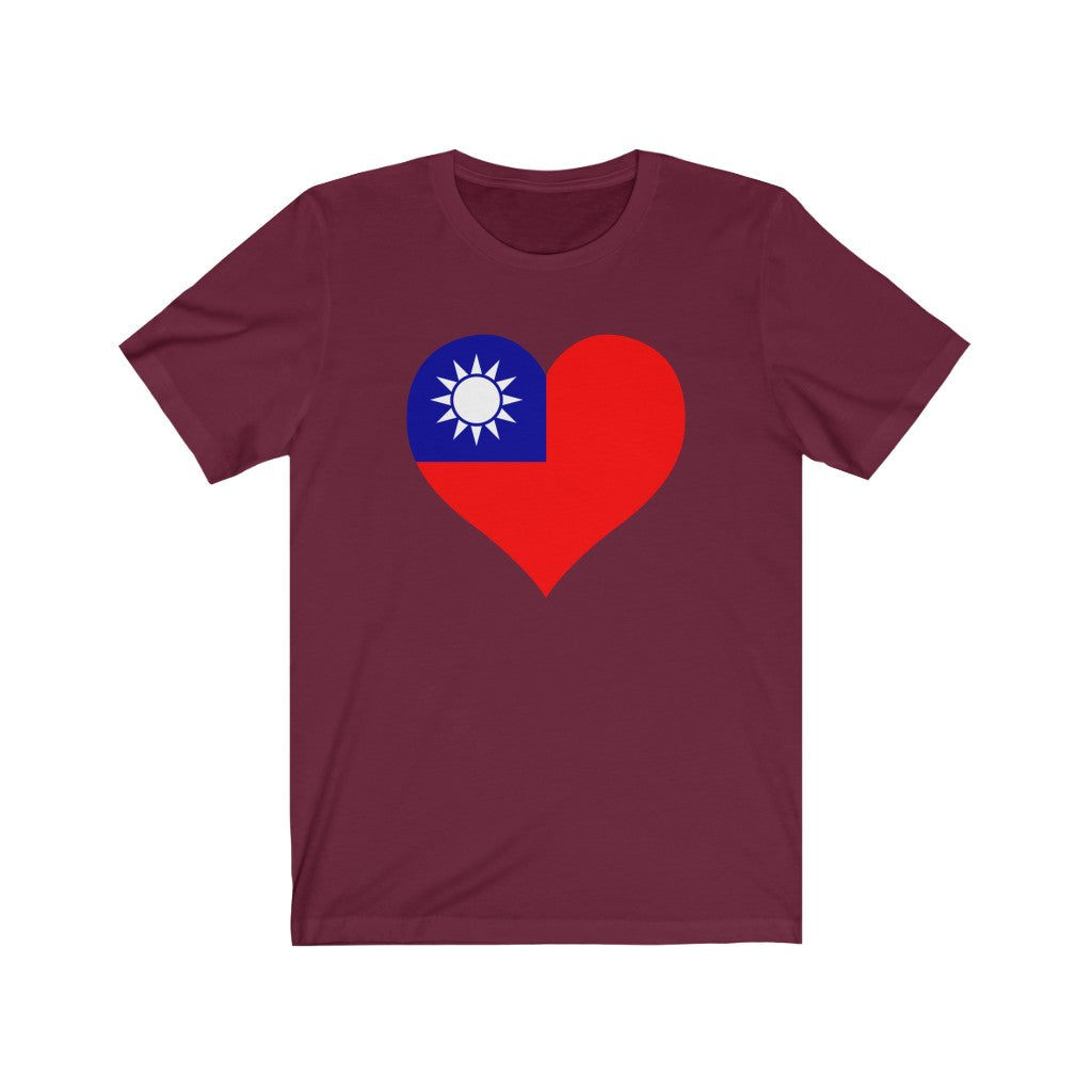 Republic of China - Taiwan Heart Flag Premium Tee - Unisex