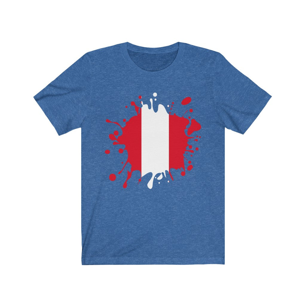 Peru Splat Flag Premium Tee - Unisex
