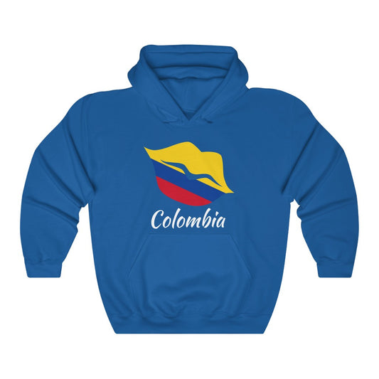 Colombia Lips Flag Hoodie Sweatshirt 2 - Unisex