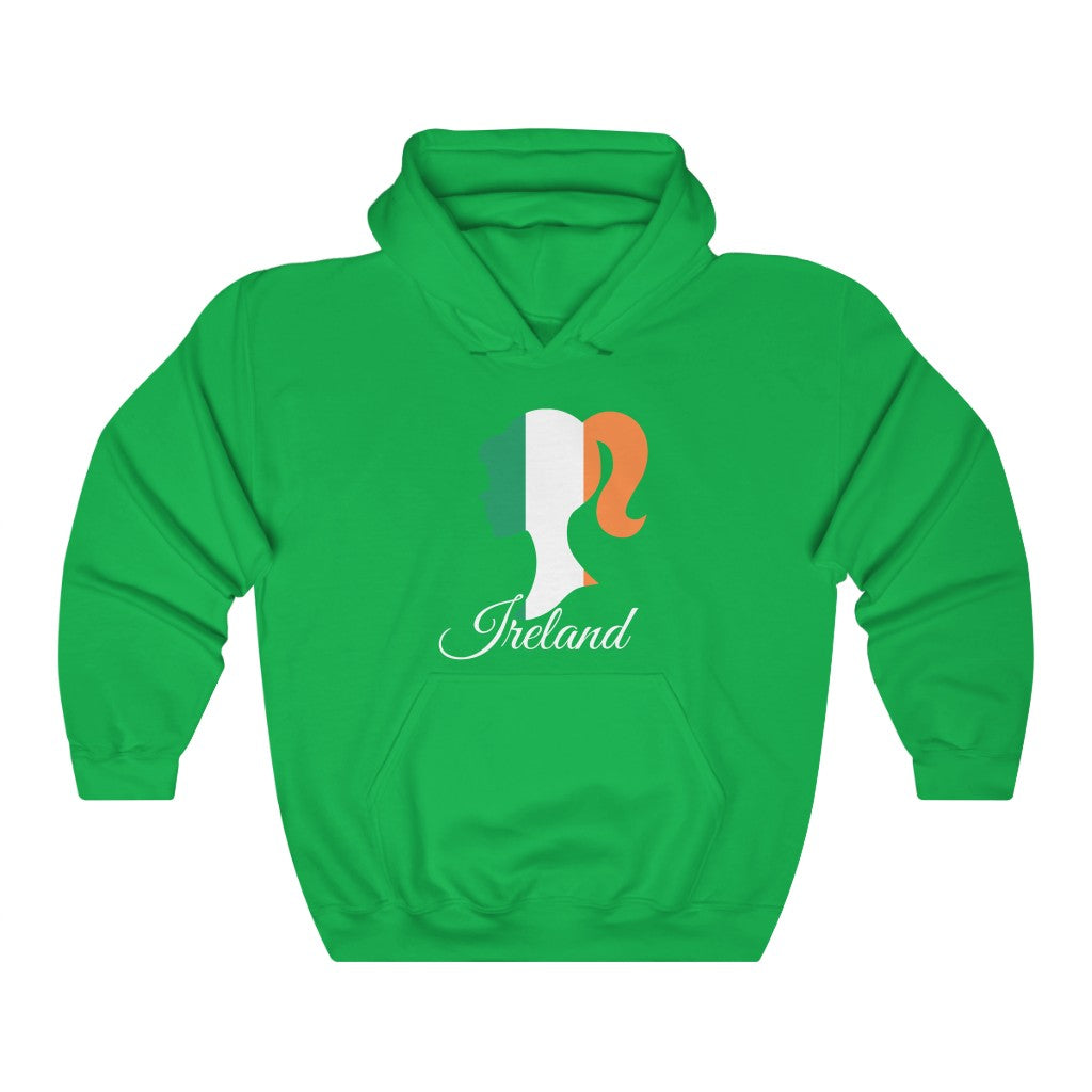 Ireland Girl Flag Hoodie Sweatshirt 2 - Unisex