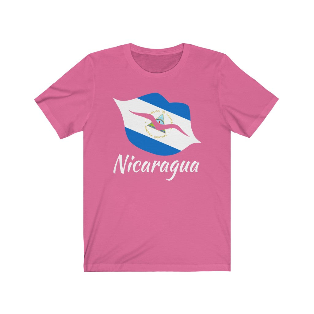 Nicaragua Lips Flag Premium Tee 2 - Unisex