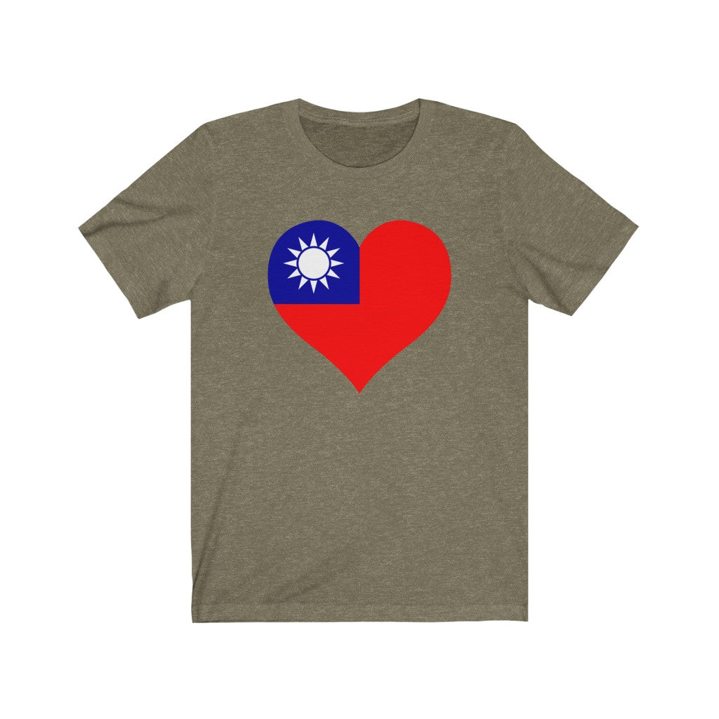 Republic of China - Taiwan Heart Flag Premium Tee - Unisex