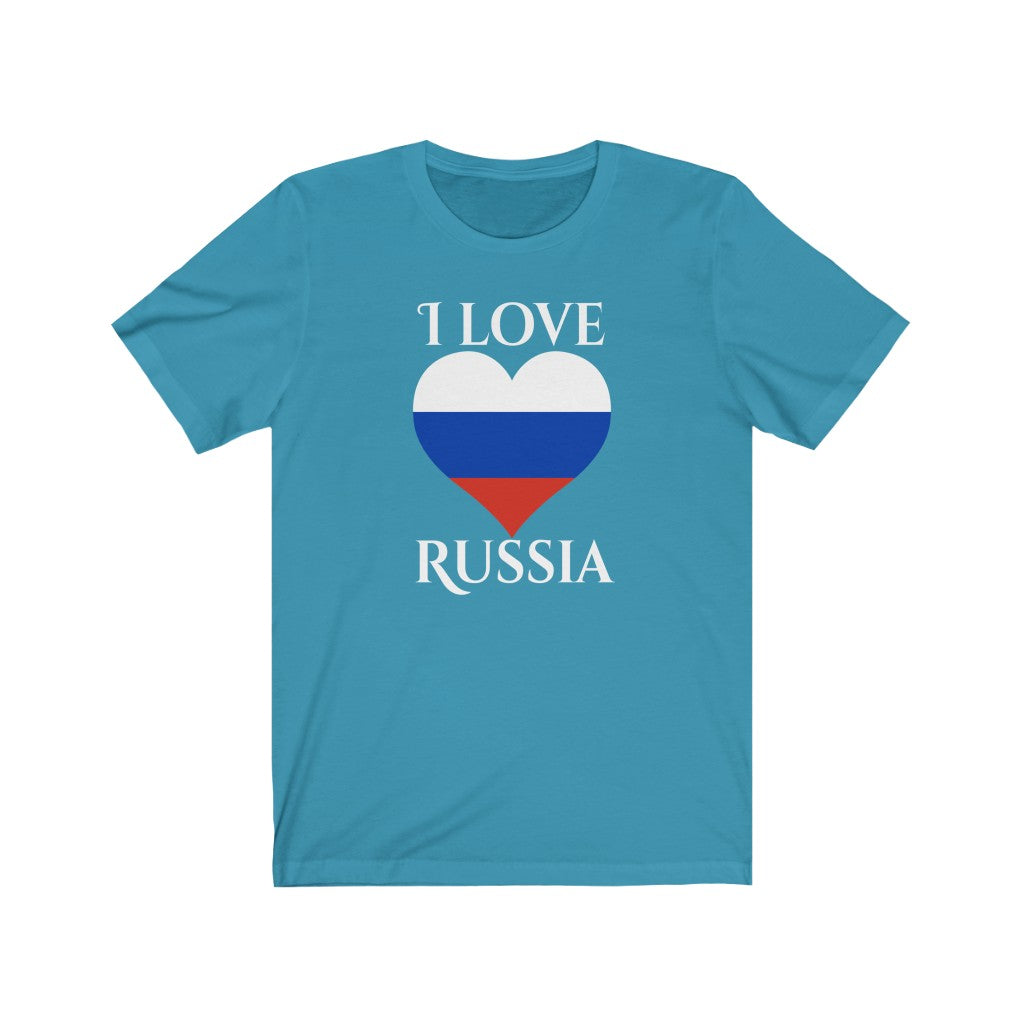 Russia Heart Flag Premium Tee 2 - Unisex