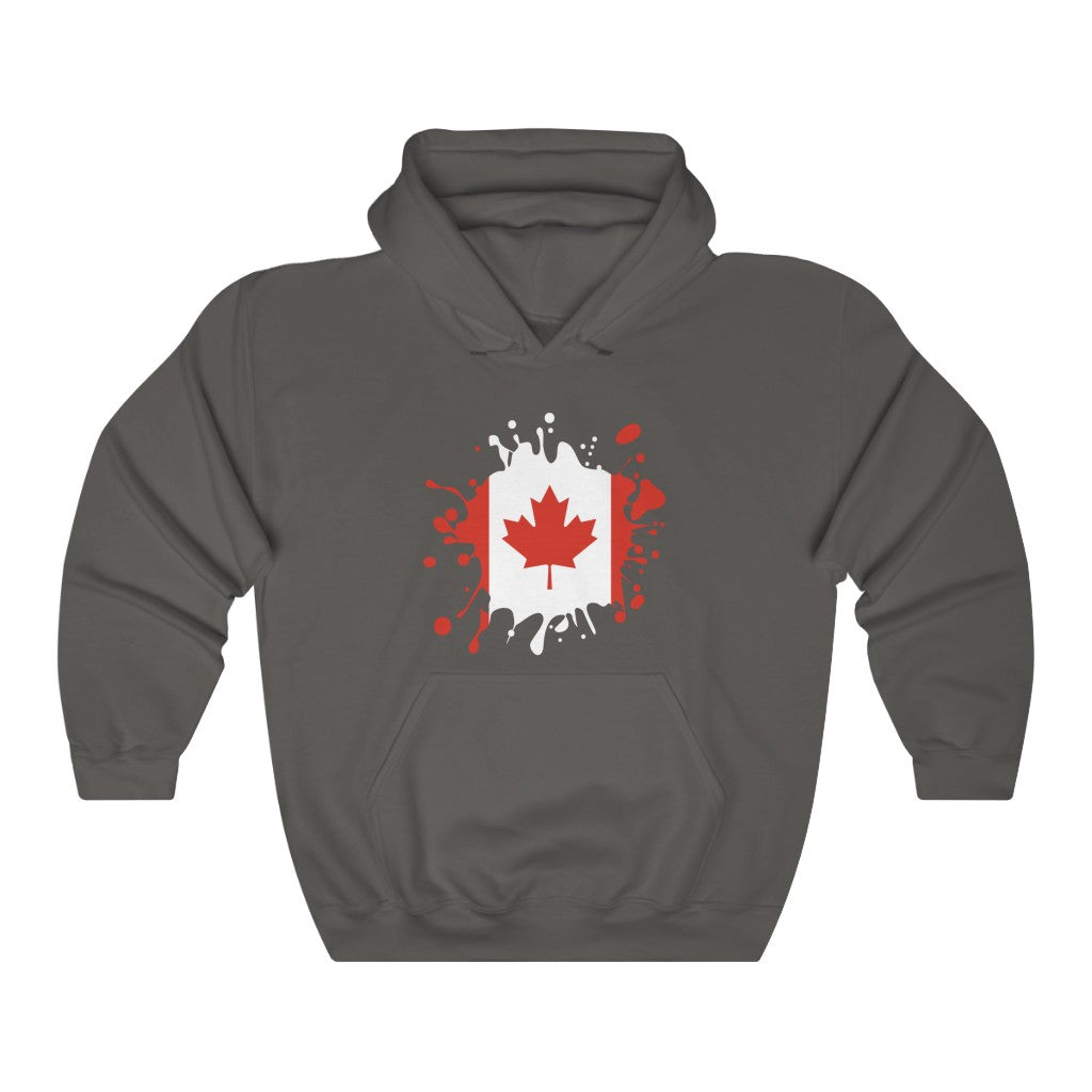 Canada Splat Flag Hoodie Sweatshirt - Unisex