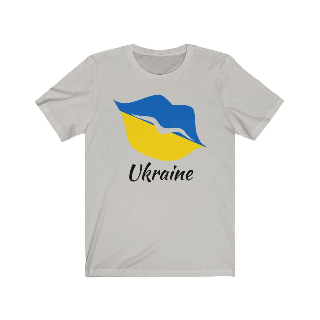 Ukraine Lips Flag Premium Tee 1 - Unisex