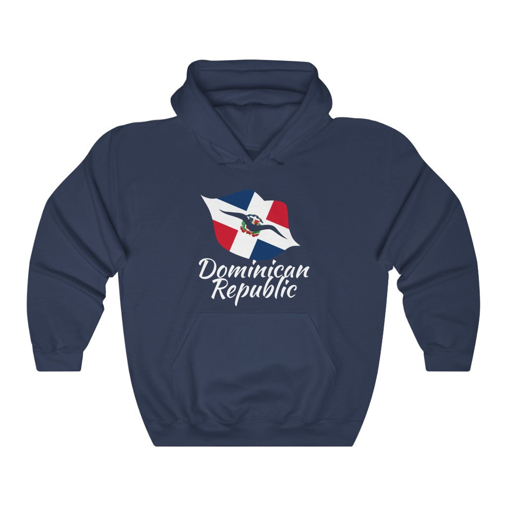 Dominican Republic Lips Flag Hoodie Sweatshirt 2 - Unisex
