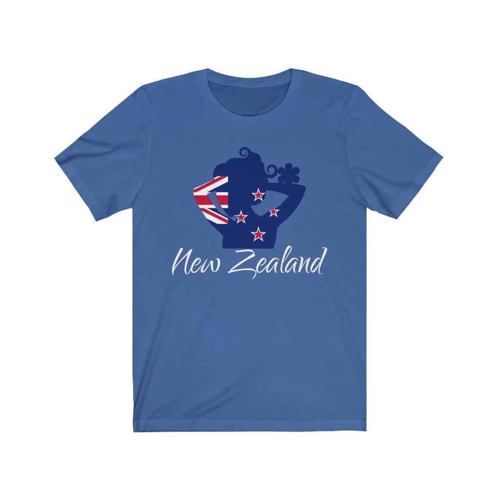 New Zealand Lady Flag Premium Tee 2 - Unisex