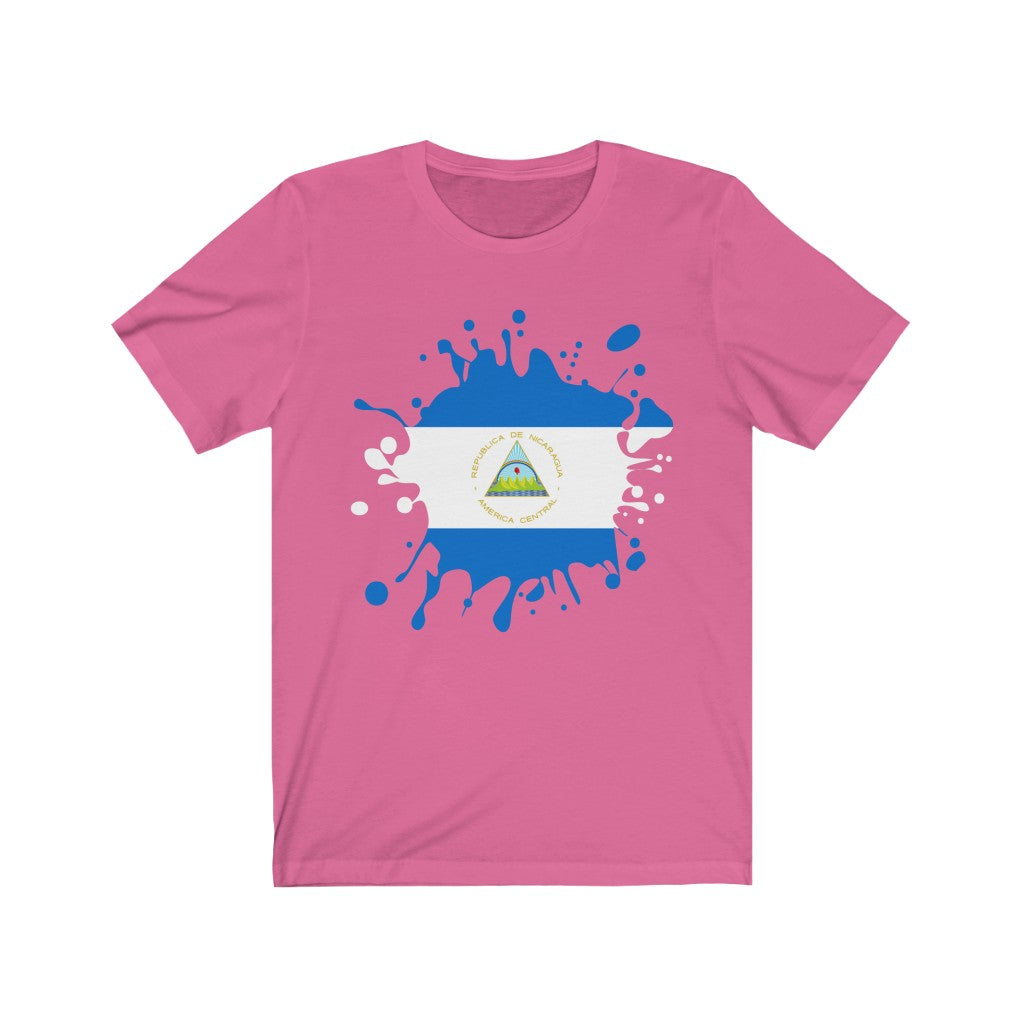 Nicaragua Splat Flag Premium Tee - Unisex