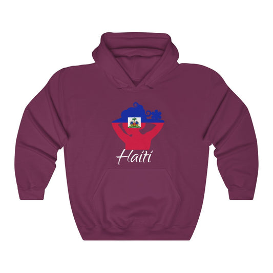 Haiti Lady Flag Hoodie Sweatshirt 2 - Unisex