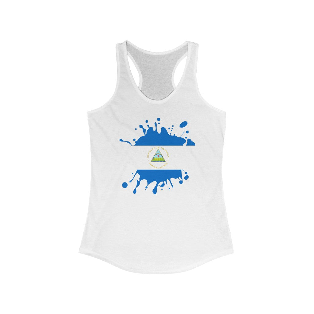 Nicaragua Splat Flag Tank - Women