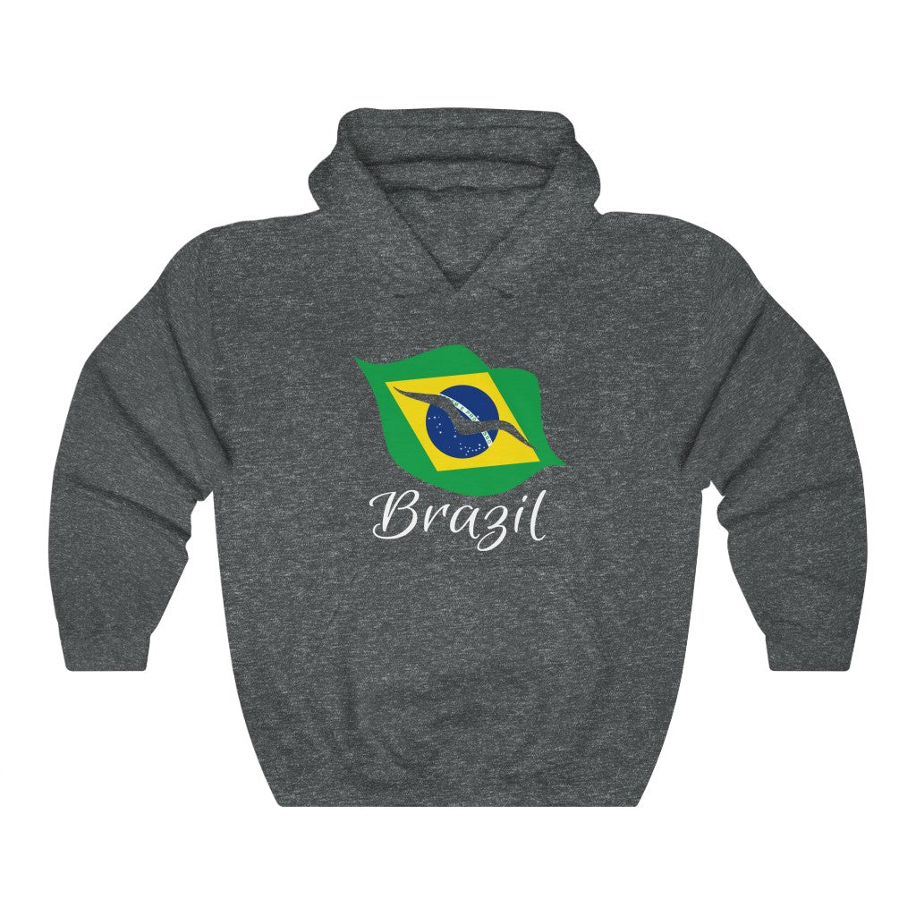 Brazil Lips Flag Hoodie Sweatshirt 2 - Unisex