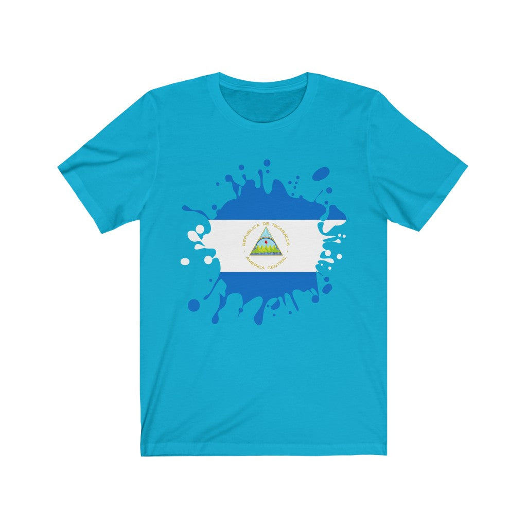 Nicaragua Splat Flag Premium Tee - Unisex