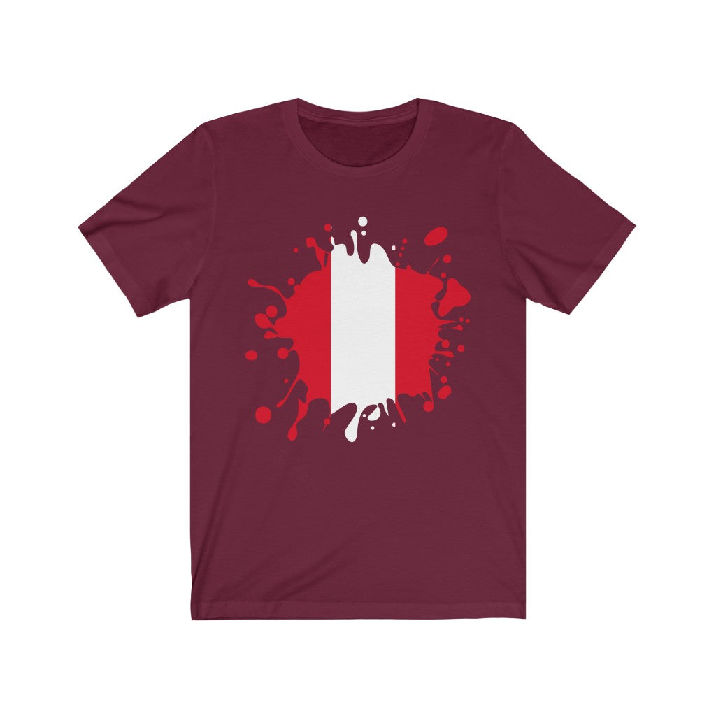 Peru Splat Flag Premium Tee - Unisex