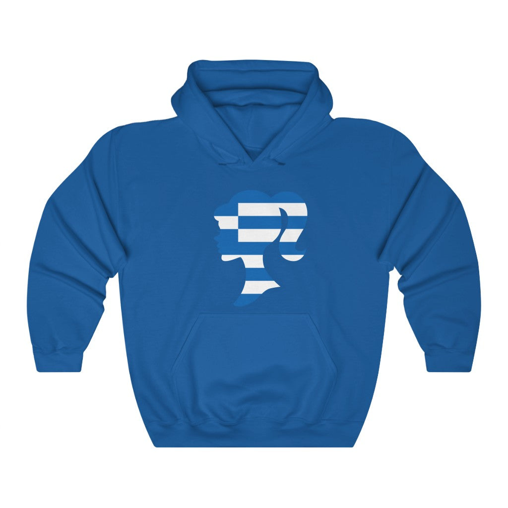 Greece Girl Flag Hoodie Sweatshirt - Unisex