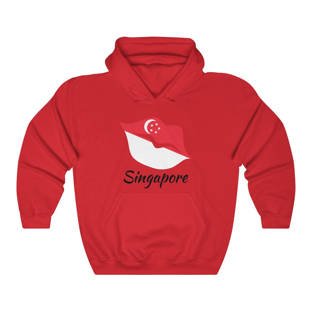 Singapore Lips Flag Hoodie Sweatshirt 1 - Unisex