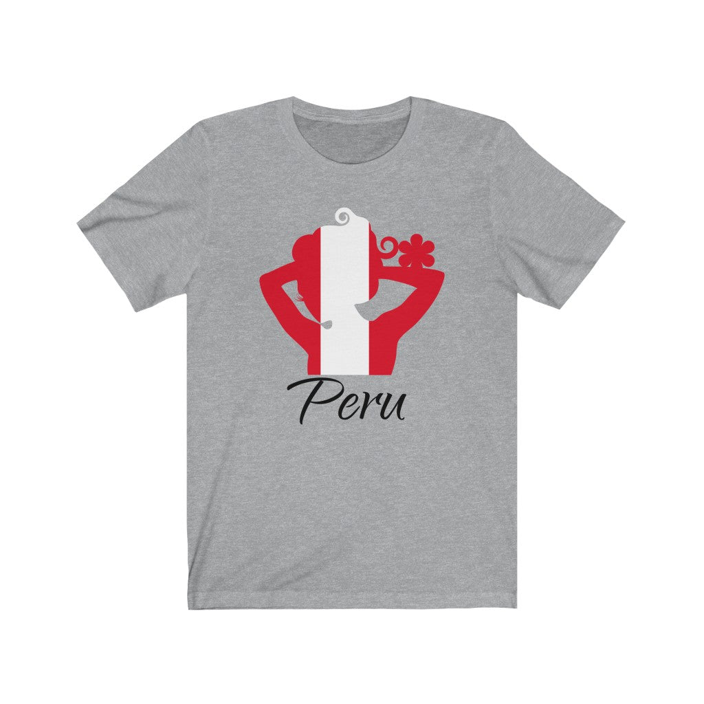 Peru Lady Flag Premium Tee 1 - Unisex