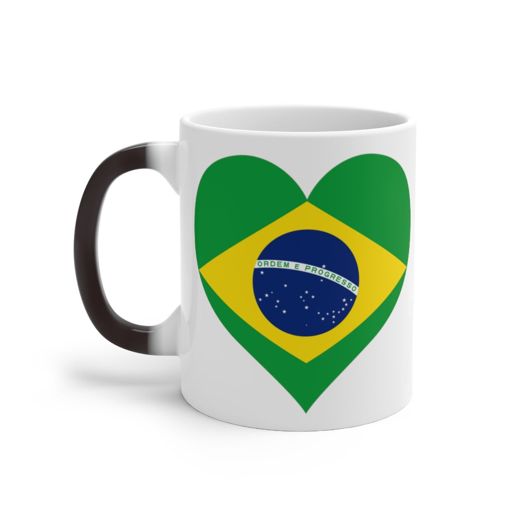 Brazil Heart Color Changing Mug