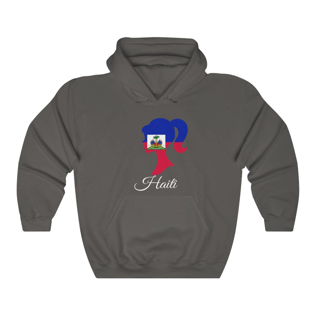 Haiti Girl Flag Hoodie Sweatshirt 2 - Unisex