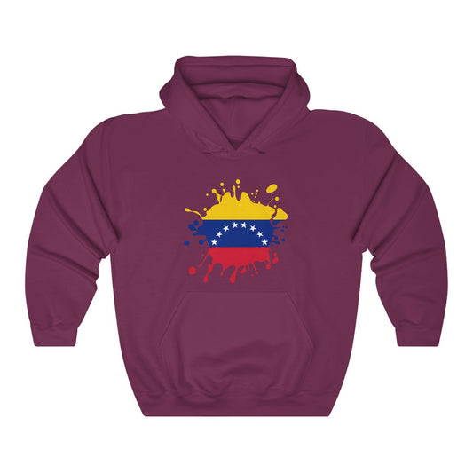 Venezuela Splat Flag Hoodie Sweatshirt - Unisex