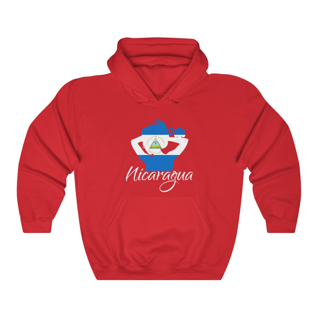 Nicaragua Lady Flag Hoodie Sweatshirt 2 - Unisex