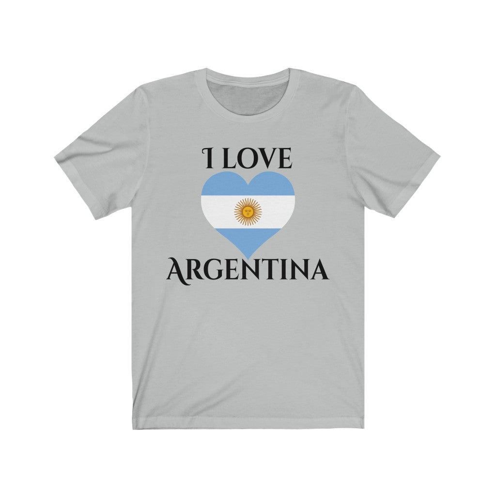 Argentina Heart Flag Premium Tee 1 - Unisex